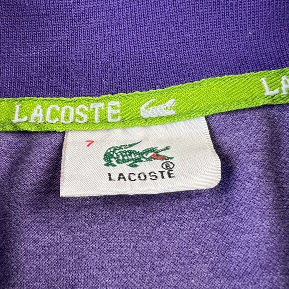Lacoste Purple Polo Shirt men’s Size 7 2XL Crocodile Alligator Short Sleeve - Picture 3 of 6